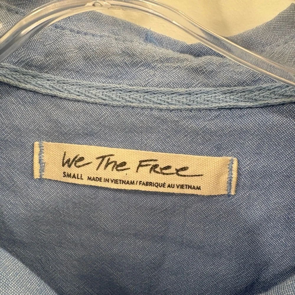 We The Free Cool and Clean Oversized Solid  Waffle Knit Button Down Size Small - Picture 3 of 16